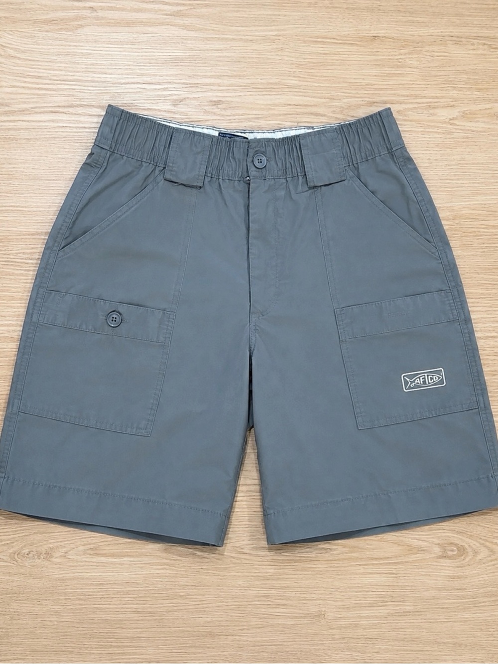 AFTCO Olive Green Cargo Swim Shorts
